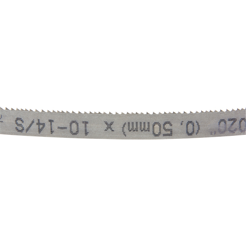 Univerz Portable Band Saw Blade, Bi-Metal, 44-7/8" L x 1/2" W x 0.020" Thick, 10-14 TPI Moffatt Supply & Specialties
