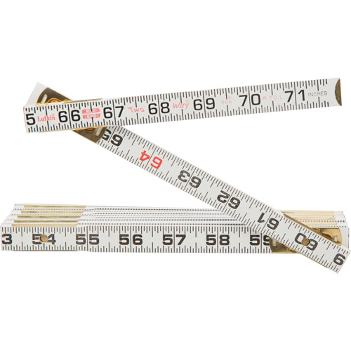 R&egrave;gle Red End Two Way, 6' lo, Bois, Graduations de 1/16" Moffatt Supply & Specialties