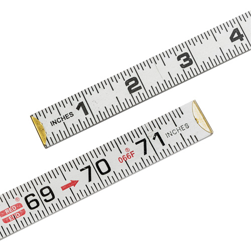 Red End&reg; Flat Reading Rule, 6' L, Wood Moffatt Supply & Specialties