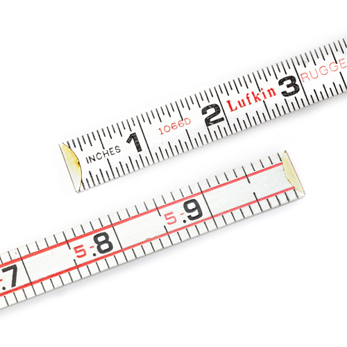 R&egrave;gle &agrave; pes&eacute;e Red End pour ing&eacute;nieur, 6' lo, Bois, Graduations de 1/16" Moffatt Supply & Specialties