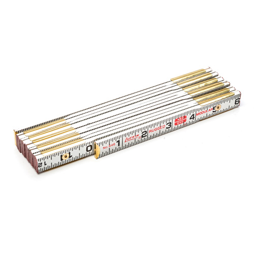 R&egrave;gle de maçon Red End, 6' lo, Bois, Graduations de 1/16" Moffatt Supply & Specialties