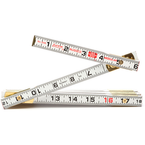 R&egrave;gle de maçon Red End, 6' lo, Bois, Graduations de 1/16" Moffatt Supply & Specialties