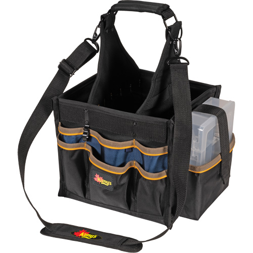 Grands porte-outils pour &eacute;lectriciens et travaux de maintenance, Polyester, 23 pochettes, Noir Moffatt Supply & Specialties