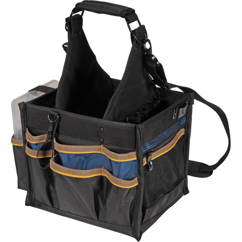 Large Electrical & Maintenance Tool Carrier, Polyester, 23 Pockets, Black Moffatt Supply & Specialties