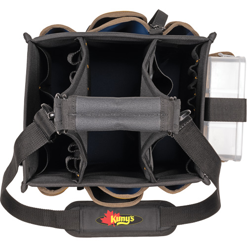 Large Electrical & Maintenance Tool Carrier, Polyester, 23 Pockets, Black Moffatt Supply & Specialties