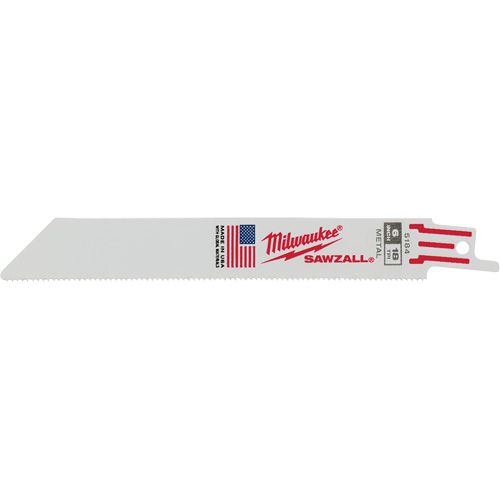 Lames de scie alternative Sawzall, Bim&eacute;tal, 18 Dents par pouce, 6" lo x 3/4" la Moffatt Supply & Specialties