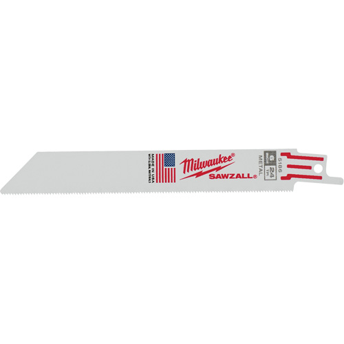 Lames de scie alternative Sawzall, Bim&eacute;tal, 24 Dents par pouce, 6" lo x 3/4" la Moffatt Supply & Specialties