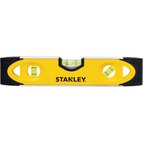 Shock-Resistant Torpedo Level, 9" L, Aluminum, 3 Vials, Magnetic Moffatt Supply & Specialties