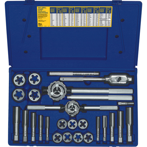 Hanson&reg; Fractional Tap & Hex Die Set, 25 Pieces Moffatt Supply & Specialties