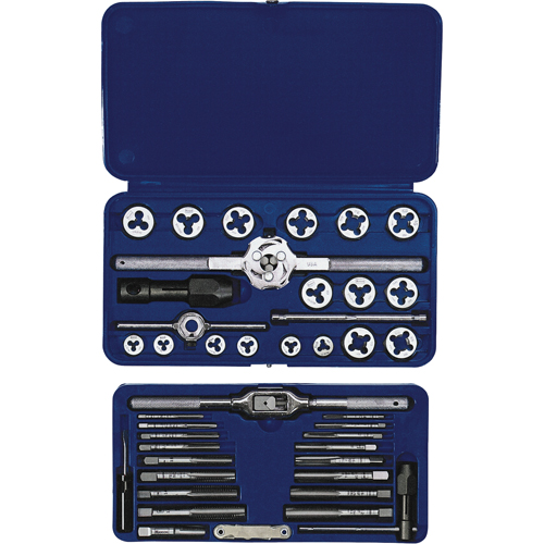 Hanson&reg; Fractional Tap & Hex Die Set, 41 Pieces Moffatt Supply & Specialties