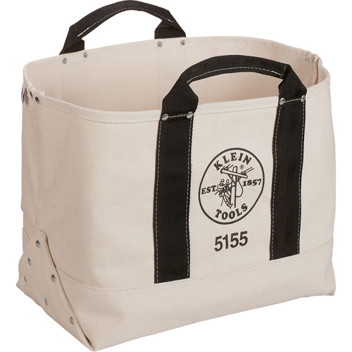 Heavy-Duty 17" Tool Bag, Canvas, 1 Pockets, Beige/Black Moffatt Supply & Specialties