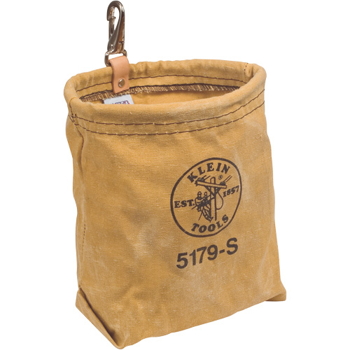 Tool Pouch, Water-Repellent Bag with Snap Clip, Canvas, Tan Moffatt Supply & Specialties