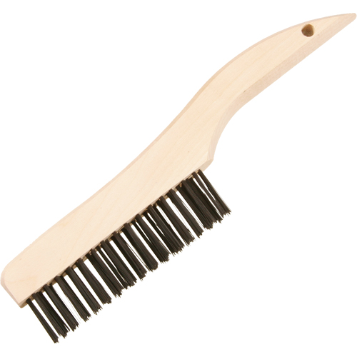 Shoe Handle Scratch Brushes, Steel, 4 x 16 Wire Rows, 10" Long Moffatt Supply & Specialties