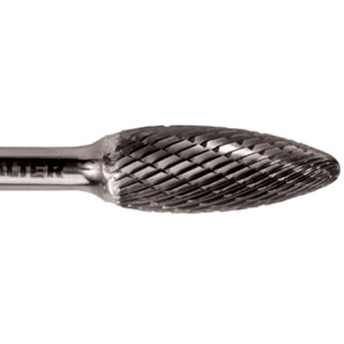 Double Cut Tapered Burr, SG-5, 1/2" Dia., 1/4" Shank, 1" Depth of Cut Moffatt Supply & Specialties