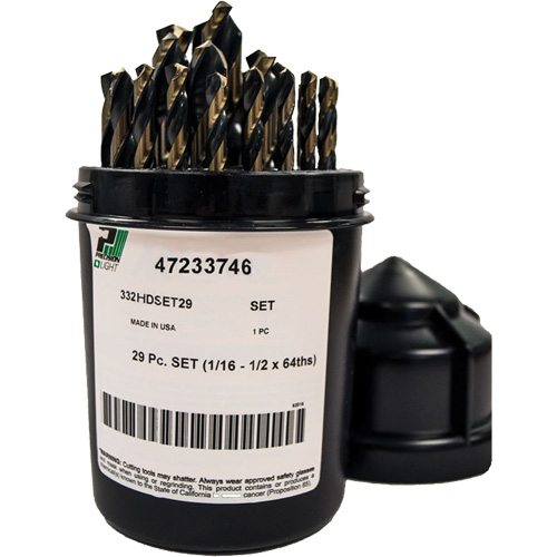 Jeu de forets robustes, 29 morceaux, Acier rapide Moffatt Supply & Specialties