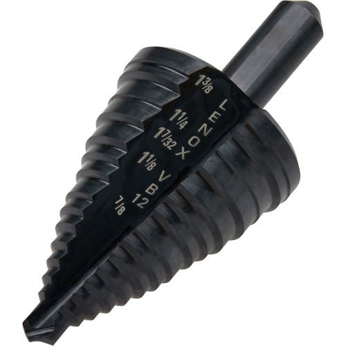 Foret &eacute;tag&eacute; no 12, 7/8" - 1-3/8", Incr&eacute;ments de 3/8", Acier rapide Moffatt Supply & Specialties
