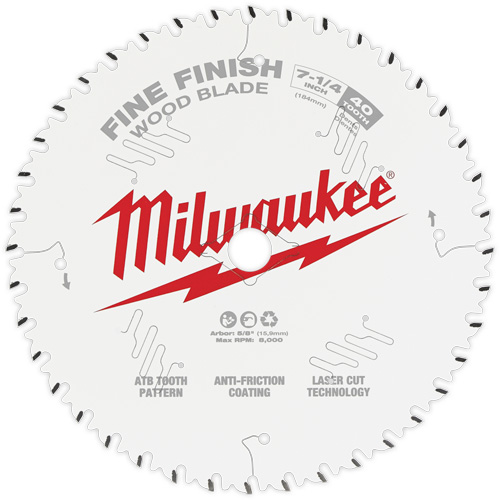 Fine Finish Circular Saw Blade, 7-1/4", 36 Teeth, Wood Use Moffatt Supply & Specialties