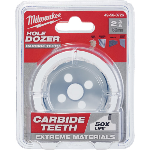 Scie cloche Hole Dozer, 2-3/8", Profondeur de la coupe 1-5/8", Carbure Moffatt Supply & Specialties