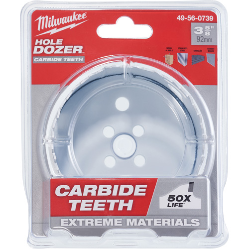 Hole Dozer with Carbide Teeth Hole Saw, 3-5/8", 1-5/8" Depth of Cut, Carbide Moffatt Supply & Specialties
