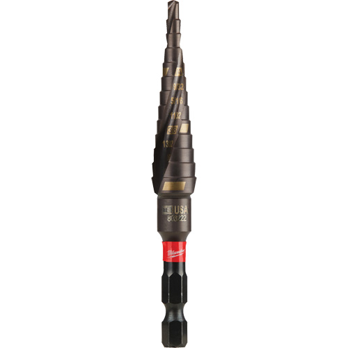 Foret &eacute;tag&eacute; #1 Shockwave Impact Duty, 1/2" - 1-1/8", Incr&eacute;ments de 1/32", Titane Moffatt Supply & Specialties