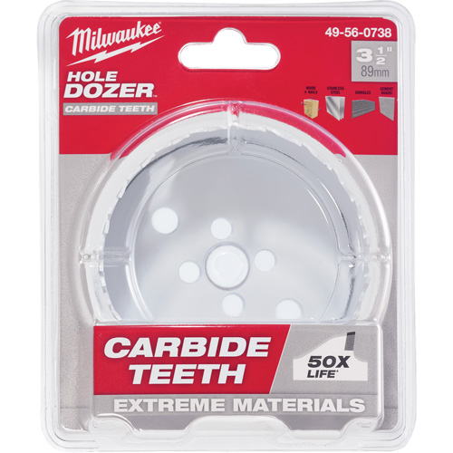 Hole Dozer Hole Saw, 3-1/2", 1-5/8" Depth of Cut, Carbide Moffatt Supply & Specialties