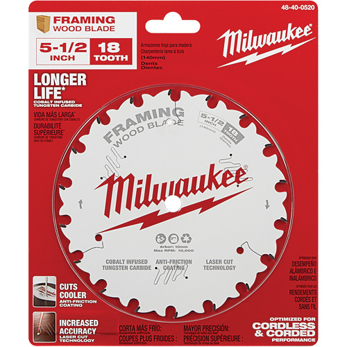 Lame de scie circulaire &agrave; charpente, 5-1/2", 18 dents, Pour Bois Moffatt Supply & Specialties
