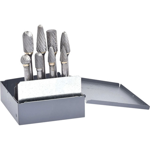 Double Cut Carbide Burr Set, 8 Pieces Moffatt Supply & Specialties