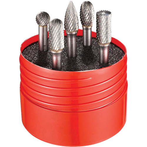 Double Cut Rotary Burr Set, 5 Pieces Moffatt Supply & Specialties