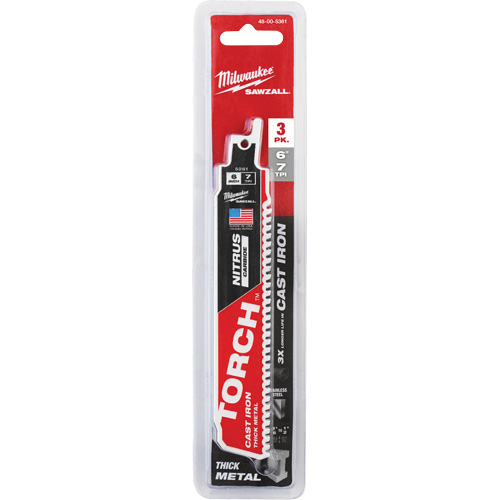 Lames de scie alternative Sawzall Torch, Carbure, 7 Dents par pouce, 6" lo x 2" la Moffatt Supply & Specialties