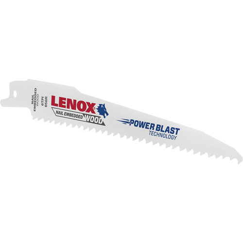 Reciprocating Wood Saw Blade, Bi-Metal, 6 TPI, 6" L x 3/4" W Moffatt Supply & Specialties