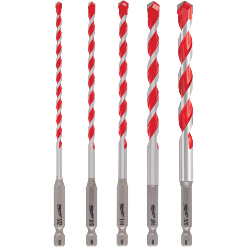 Jeu de forets pour perceuse &agrave; percussion Shockwave, 5 morceaux, Carbure Moffatt Supply & Specialties