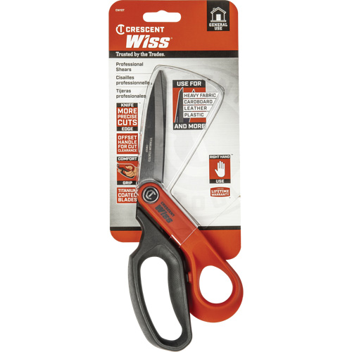 Cisaille pour ouvrier professionnel, 10", Poign&eacute;e Anneaux Moffatt Supply & Specialties