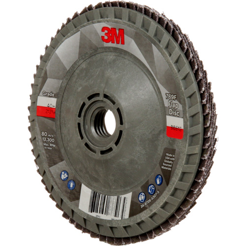 Disque &agrave; lamelles &agrave; changement rapide 769F, 4-1/2" x 5/8"-11, Type 29, Grain 40+, C&eacute;ramique Moffatt Supply & Specialties