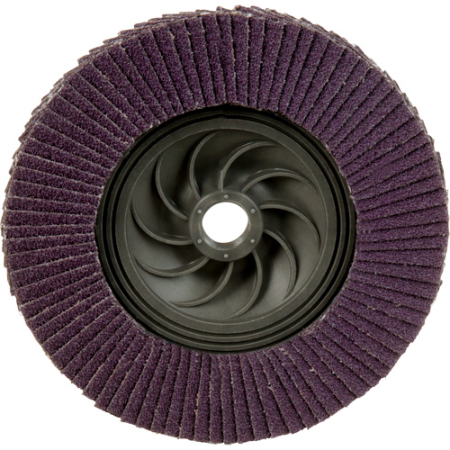 Disque &agrave; lamelles &agrave; changement rapide 769F, 5" x 5/8"-11, Type 27, Grain 60+, C&eacute;ramique Moffatt Supply & Specialties