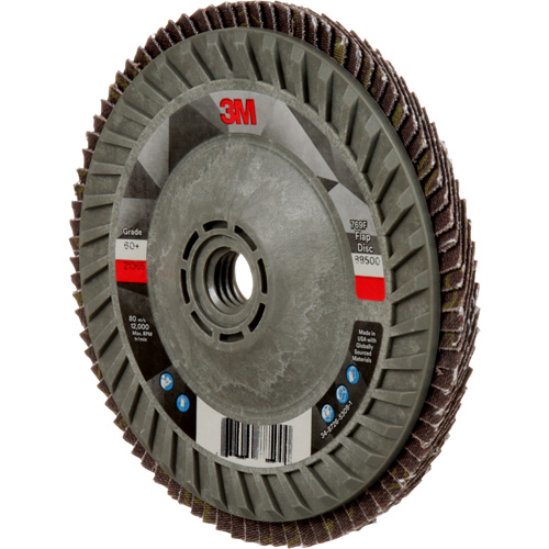 Disque &agrave; lamelles &agrave; changement rapide 769F, 5" x 5/8"-11, Type 29, Grain 60+, C&eacute;ramique Moffatt Supply & Specialties