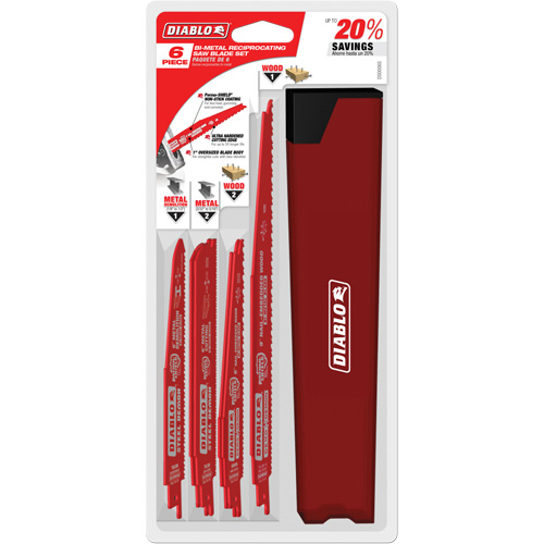 Ensemble de lames de scie alternative pour la coupe/d&eacute;molition du bois avec clous Moffatt Supply & Specialties