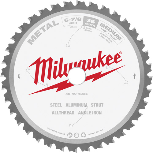 Circular Saw Blade, 6-7/8", 36 Teeth, Metal Use Moffatt Supply & Specialties