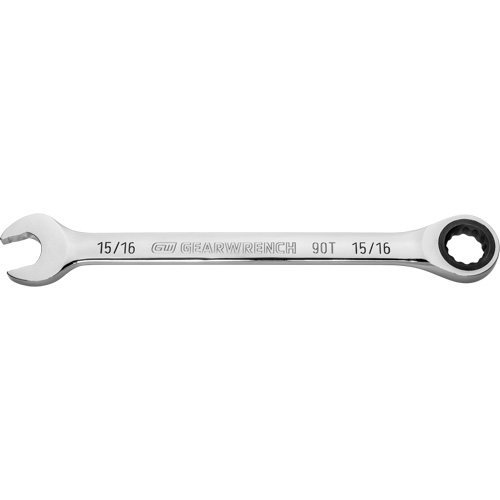 Cl&eacute; mixte &agrave; cliquet 90 dents, 12 pans, 15/16", Fini Chrome Moffatt Supply & Specialties