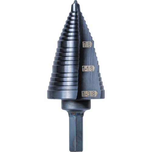 3-Step Drill Bit, 7/8" - 1-3/8" , High Speed Steel Moffatt Supply & Specialties