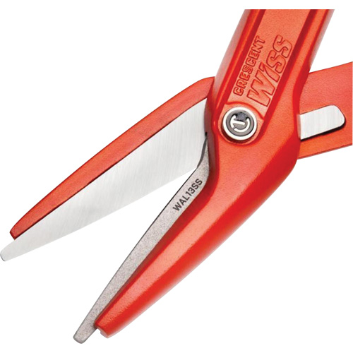 Cisaille d'&eacute;tain en aluminium dentel&eacute; de 13" avec poign&eacute;e tremp&eacute;e, Longueur de coupe de 3", Coupe Droit Moffatt Supply & Specialties