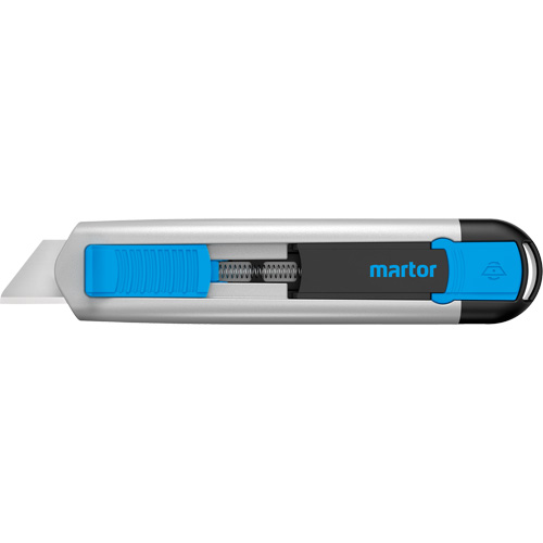 Couteau de s&eacute;curit&eacute; r&eacute;tractable Secubase 525 avec lame &agrave; pointe &eacute;mouss&eacute;e, 18 mm, Prise en Aluminium Moffatt Supply & Specialties