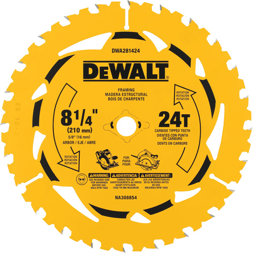 Ripping Circular Saw Blade, 8-1/4", 40 Teeth, Wood Use Moffatt Supply & Specialties