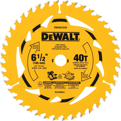 Framing Circular Saw Blade, 6-1/2", 40 Teeth, Wood Use Moffatt Supply & Specialties