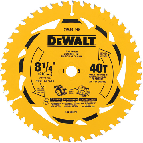 Cross Cutting Circular Saw Blade, 8-1/4", 40 Teeth, Wood Use Moffatt Supply & Specialties