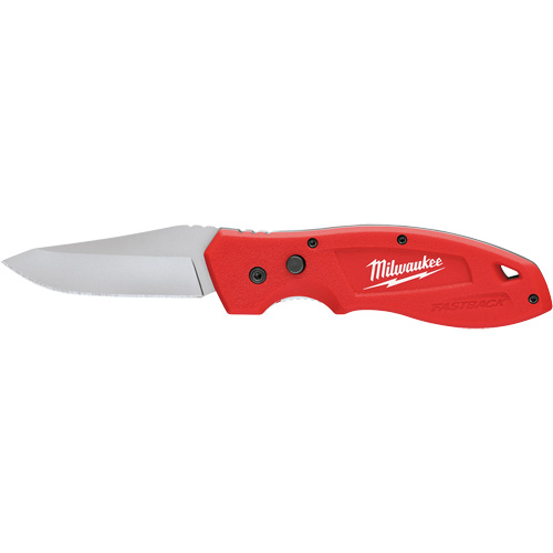 FASTBACK Smooth Folding Pocket Knife, 7-3/4" Blade, Stainless Steel Blade, Metal Handle Moffatt Supply & Specialties