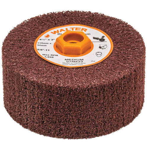 Blendex Surface Conditioning Drum, 4-1/2" Dia. x 2" W, 5/8"-11 Arbor, Medium Grit Moffatt Supply & Specialties
