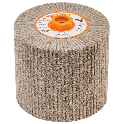 Blendex Surface Conditioning Drum, 4-1/2" Dia. x 4" W, 5/8"-11 Arbor, Fine Grit Moffatt Supply & Specialties