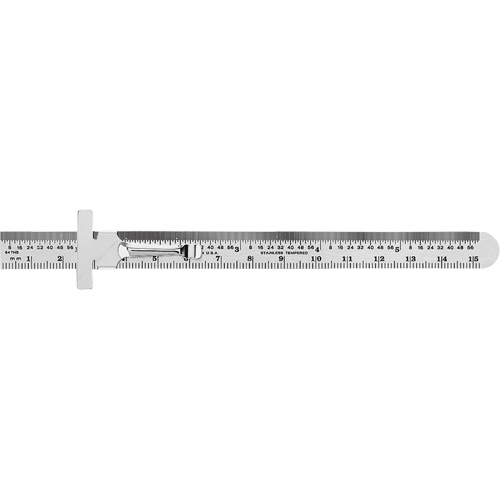 Economy Precision Flexible Ruler, 6" L, Steel Moffatt Supply & Specialties