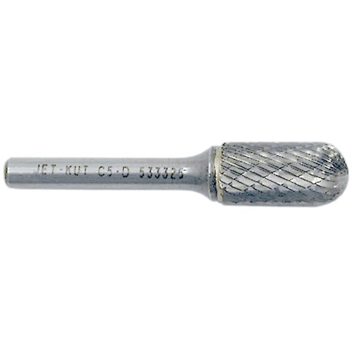 JET-KUT Round Nose Shape Burr, 1/2" Dia., 1" Depth of Cut Moffatt Supply & Specialties