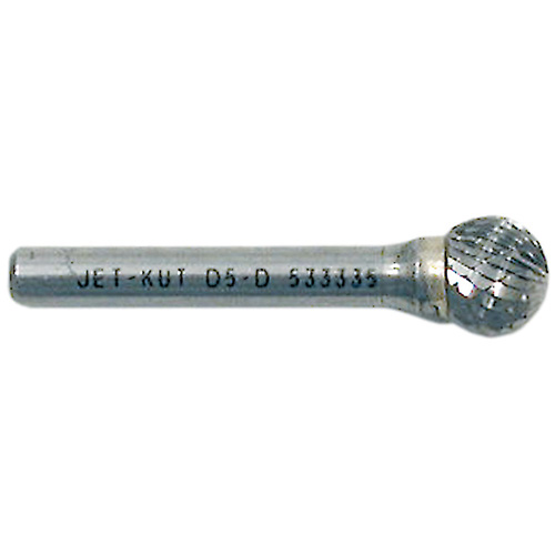 Jet-Kut&reg; Ball Shape Bur, 1/4" Dia., 1/4" Shank, 7/32" Depth of Cut Moffatt Supply & Specialties
